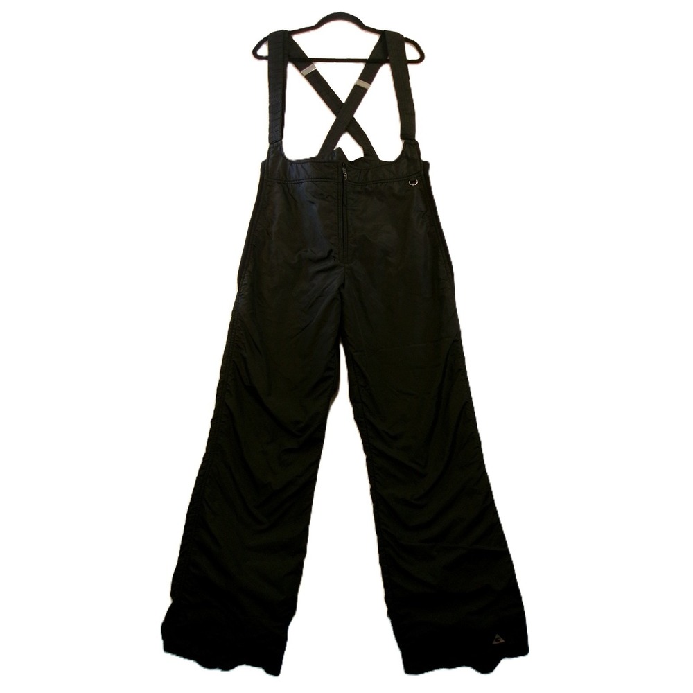 Gerry Ski Pants Womens‎ M Black Insulated Bibs Snowboard Overalls Made USA Vtg